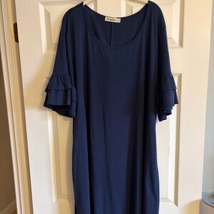 Nemidor navy blue t-shirt dress, size 22, good condition!